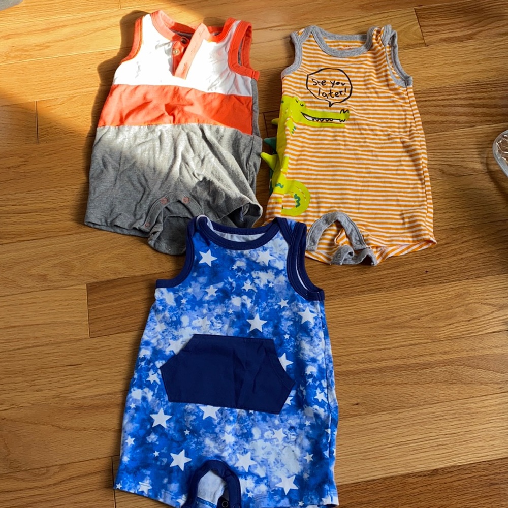 Cat & Jack 6-9 month rompers